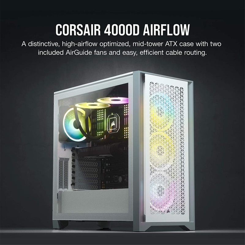 Corsair 4000D AIRFLOW ATX Mid - Tower RGB Cabinet with Tempered Glass and USB - C - SWIFT PERIPHERALSCC-9011200-WW