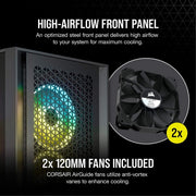 Corsair 4000D AIRFLOW ATX Mid - Tower RGB Cabinet with Tempered Glass and USB - C - SWIFT PERIPHERALSCC-9011200-WW