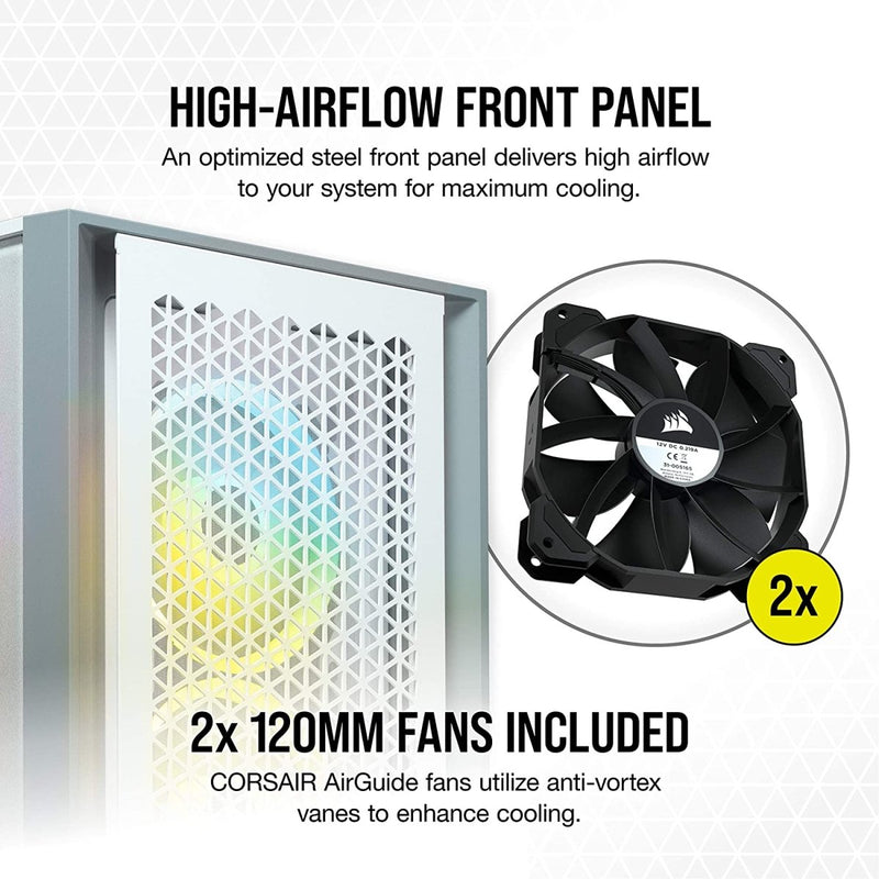 Corsair 4000D AIRFLOW ATX Mid - Tower RGB Cabinet with Tempered Glass and USB - C - SWIFT PERIPHERALSCC-9011200-WW