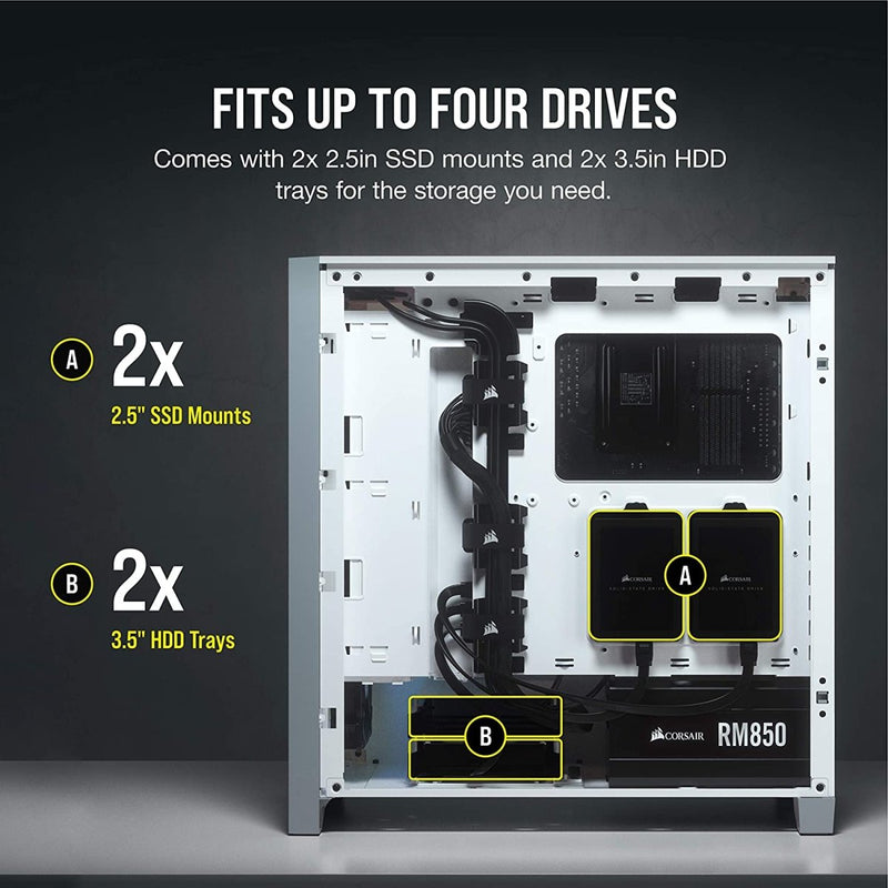 Corsair 4000D AIRFLOW ATX Mid - Tower RGB Cabinet with Tempered Glass and USB - C - SWIFT PERIPHERALSCC-9011200-WW