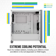 Corsair 4000D AIRFLOW ATX Mid - Tower RGB Cabinet with Tempered Glass and USB - C - SWIFT PERIPHERALSCC-9011200-WW