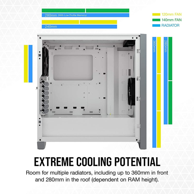 Corsair 4000D AIRFLOW ATX Mid - Tower RGB Cabinet with Tempered Glass and USB - C - SWIFT PERIPHERALSCC-9011200-WW