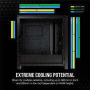 Corsair 4000D AIRFLOW ATX Mid - Tower RGB Cabinet with Tempered Glass and USB - C - SWIFT PERIPHERALSCC-9011200-WW