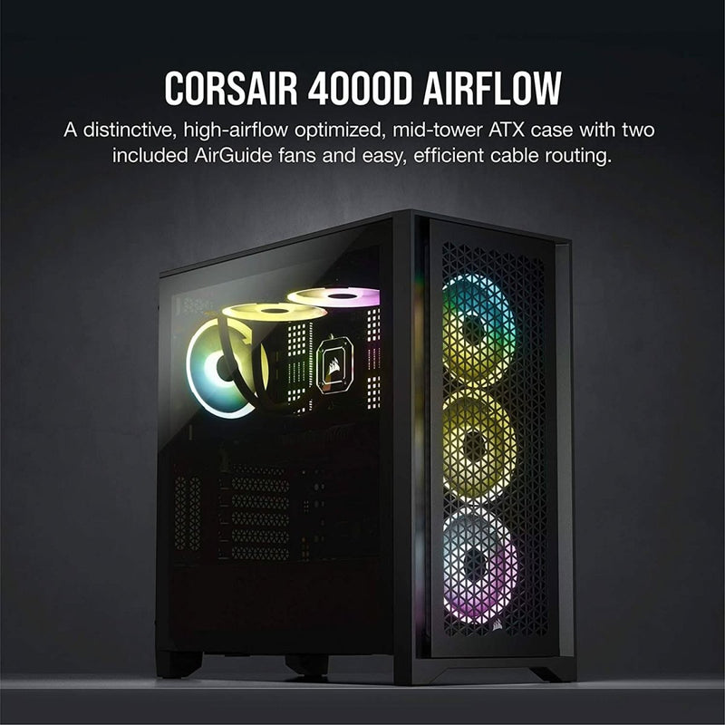 CORSAIR 4000D AIRFLOW MID - TOWER ATX CABINET BLACK - SWIFT PERIPHERALS100343