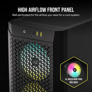 CORSAIR 480T AIRFLOW TEMPERED GLASS MID - TOWER CASE BLACK CC - 9011271 - WW - SWIFT PERIPHERALS1092054