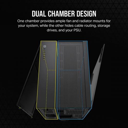 CORSAIR 6500D AIRFLOW TEMPERED GLASS SUPER MID - TOWER, BLACK - SWIFT PERIPHERALSCRSR0190