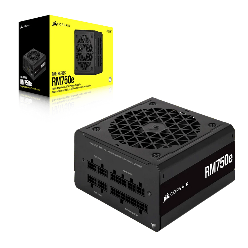 CORSAIR 750W RM750E 80 PLUS GOLD FULLY MODULAR ATX 3.0 SMPS - SWIFT PERIPHERALS1085091