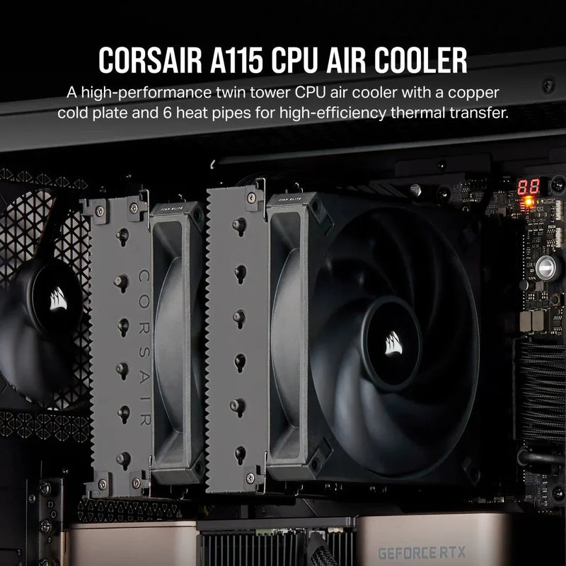 CORSAIR A115 TWIN TOWER CPU AIR COOLER - SWIFT PERIPHERALS1089536