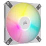CORSAIR AF SLIM SERIES, AF120 RGB SLIM WHITE, 120MMX15MM FLUID DYNAMIC RGB FAN, DUAL PACK WITH LIGHTING NODE CORE - SWIFT PERIPHERALSCRSR0106