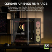 CORSAIR AIR 5400 Triple Chamber Mid - Tower PC Case - SWIFT PERIPHERALSCC-9011318-WW