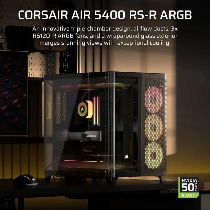 CORSAIR AIR 5400 Triple Chamber Mid - Tower PC Case - SWIFT PERIPHERALSCC-9011318-WW