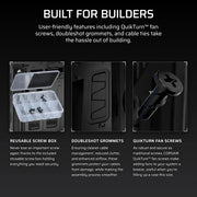 CORSAIR CHASSIS 5000T - CC - 9011300 - WW - MID - TOWER PC CASE WITHOUT PSU, BLACK - SWIFT PERIPHERALS1092242
