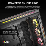 CORSAIR CHASSIS 5000T LX RGB - CC - 9011298 - WW - MID - TOWER PC CASE WITHOUT PSU, BLACK - SWIFT PERIPHERALS1092245