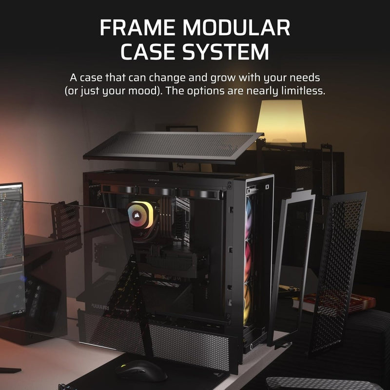 CORSAIR CHASSIS FRAME 4000D RS ARGB - CC - 9011296 - WW - MID - TOWER PC CASE WITHOUT PSU, BLACK - SWIFT PERIPHERALS1092124