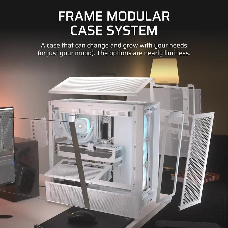 CORSAIR CHASSIS FRAME 4000D RS ARGB - CC - 9011297 - WW - MID - TOWER PC CASE WITHOUT PSU, WHITE - SWIFT PERIPHERALS1092246