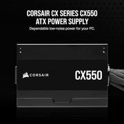 CORSAIR CX SERIES CX550 550 WATT 80 PLUS BRONZE CP - 9020277 - IN - SWIFT PERIPHERALS1092076