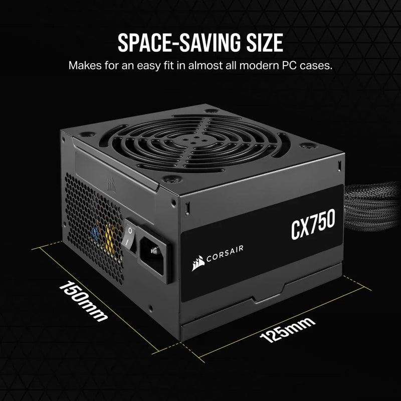 CORSAIR CX SERIES CX750 750 WATT 80 PLUS BRONZE CP - 9020279 - IN - SWIFT PERIPHERALS1092078
