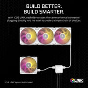 CORSAIR FAN RX RGB MAX SERIES, ICUE LINK RX120 RGB MAX WHITE, 120MM RGB FAN, TRIPLE FAN KIT - CO - 9051038 - WW - SWIFT PERIPHERALS1092049