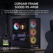 CORSAIR FRAME 5000D RS ARGB MODULAR MID - TOWER PC CASE, BLACK - CC - 9011309 - WW - SWIFT PERIPHERALS1094580