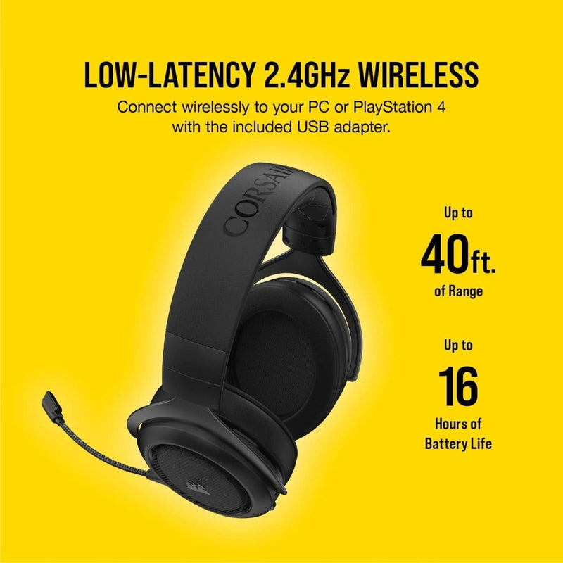 CORSAIR GAMING HEADSET HS70 PRO WIRELESS CARBON - SWIFT PERIPHERALS105092