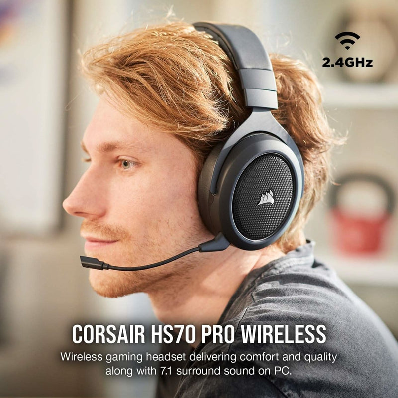 CORSAIR GAMING HEADSET HS70 PRO WIRELESS CARBON - SWIFT PERIPHERALS105092