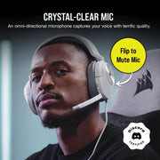 CORSAIR HS55 SURROUND HEADSET WHITE CA - 9011266 - AP - SWIFT PERIPHERALSCRHS0072