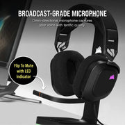 CORSAIR HS80 RGB USB WIRED GAMING HEADSET CARBON - SWIFT PERIPHERALSCRMX0141