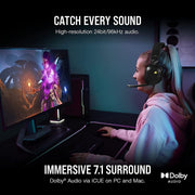 CORSAIR HS80 RGB USB WIRED GAMING HEADSET CARBON - SWIFT PERIPHERALSCRMX0141