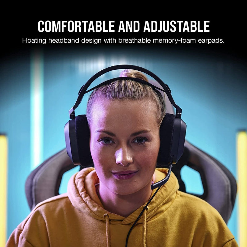 CORSAIR HS80 RGB USB WIRED GAMING HEADSET CARBON - SWIFT PERIPHERALSCRMX0141