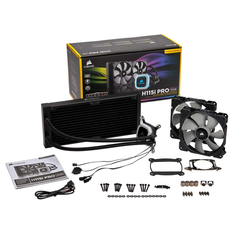CORSAIR HYDRO SERIES H115I PRO RGB 280MM LIQUID CPU COOLER CW - 9060032 - WW - SWIFT PERIPHERALSCooler-040