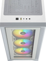 CORSAIR ICUE 4000X RGB MID - TOWER ATX CABINET WHITE - SWIFT PERIPHERALS105189