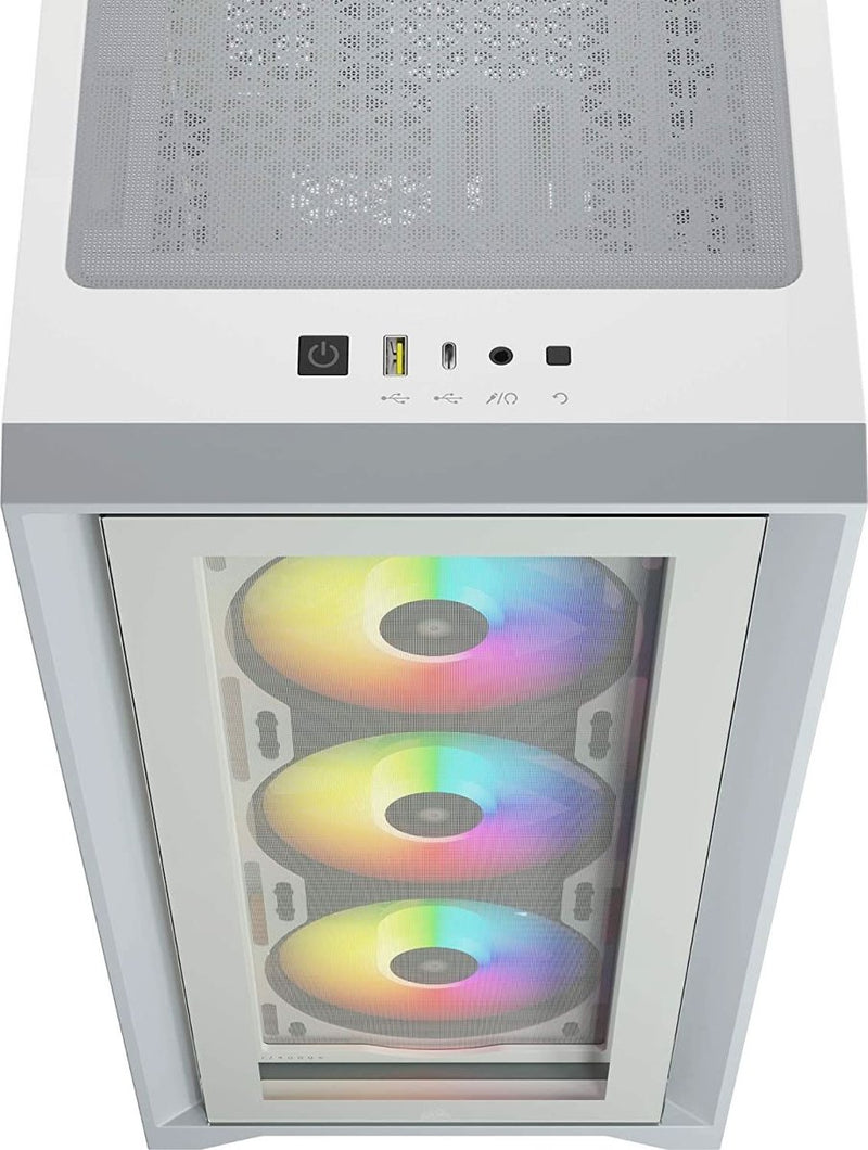 CORSAIR ICUE 4000X RGB MID - TOWER ATX CABINET WHITE - SWIFT PERIPHERALS105189