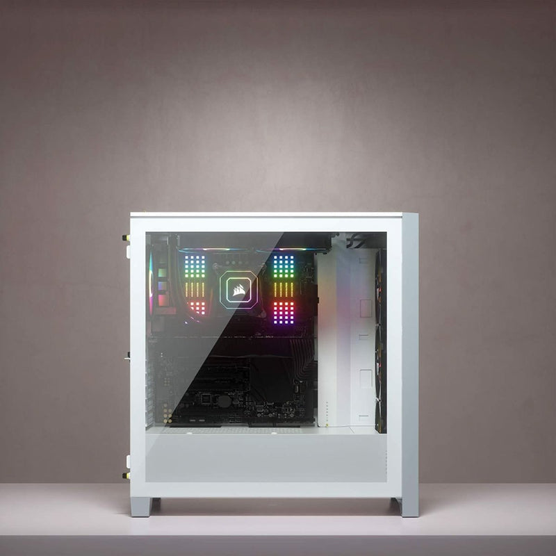 CORSAIR ICUE 4000X RGB MID - TOWER ATX CABINET WHITE - SWIFT PERIPHERALS105189