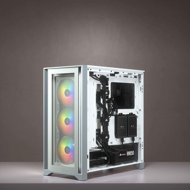CORSAIR ICUE 4000X RGB MID - TOWER ATX CABINET WHITE - SWIFT PERIPHERALS105189