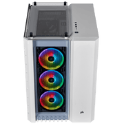 CORSAIR ICUE 465X TG WHITE MID - TOWER ATX CABINET - SWIFT PERIPHERALS103131