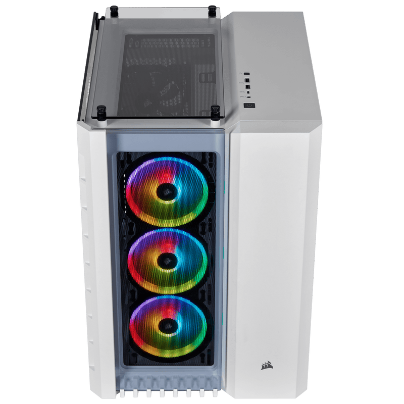 CORSAIR ICUE 465X TG WHITE MID - TOWER ATX CABINET - SWIFT PERIPHERALS103131