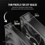 CORSAIR ICUE AF120 RGB SLIM 120MM PWM FLUID DYNAMIC BEARING FAN BLACK TWIN PACK - SWIFT PERIPHERALSCRSR0114