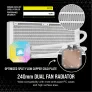 CORSAIR ICUE H100I ELITE CAPELLIX WHITE, 240MM RADIATOR, DUAL 120MM ML SERIES PWM FANS, RGB LIGHTING AND FAN CONTROL WITH SOFTWARE, LIQUID CPU COOLER - SWIFT PERIPHERALSCooler-042