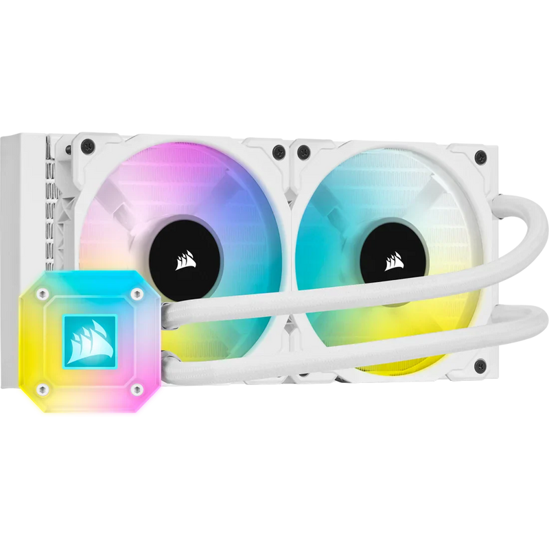 CORSAIR ICUE H100I ELITE CAPELLIX WHITE, 240MM RADIATOR, DUAL 120MM ML SERIES PWM FANS, RGB LIGHTING AND FAN CONTROL WITH SOFTWARE, LIQUID CPU COOLER - SWIFT PERIPHERALSCooler-042