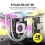 CORSAIR ICUE H150I 360MM ELITE LCD XT AIO LIQUID COOLER WHITE - SWIFT PERIPHERALS1084843