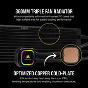 CORSAIR ICUE H150I RGB PRO XT LIQUID CPU COOLER CW - 9060045 - WW - SWIFT PERIPHERALSCooler-048