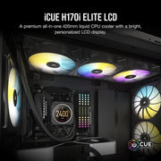 CORSAIR ICUE H170I ELITE LCD DISPLAY LIQUID CPU COOLER - SWIFT PERIPHERALSCooler-050