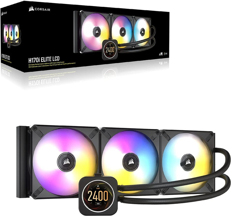 CORSAIR ICUE H170I ELITE LCD DISPLAY LIQUID CPU COOLER - SWIFT PERIPHERALSCooler-050