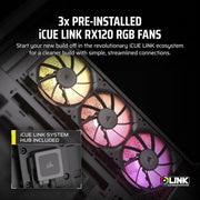 CORSAIR ICUE LINK 3500X RGB TEMPERED GLASS MID - TOWER, BLACK - SWIFT PERIPHERALSCRSR0205