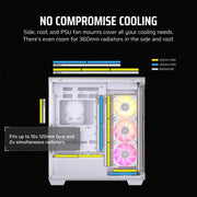 CORSAIR ICUE LINK 3500X RGB TEMPERED GLASS MID - TOWER, WHITE - SWIFT PERIPHERALSCRSR0206