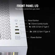 CORSAIR ICUE LINK 3500X RGB TEMPERED GLASS MID - TOWER, WHITE - SWIFT PERIPHERALSCRSR0206
