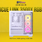 CORSAIR ICUE LINK 3500X RGB TEMPERED GLASS MID - TOWER, WHITE - SWIFT PERIPHERALSCRSR0206