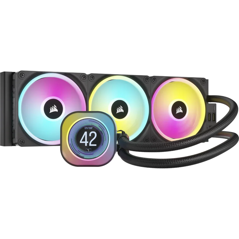 CORSAIR ICUE LINK H150I LCD AIO, 360MM RADIATOR, LIQUID CPU COOLER, - SWIFT PERIPHERALS1090797