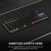 CORSAIR K70 CORE TKL TENKEYLESS MECHANICAL GAMING KEYBOARD BACKLIT RGB LED BLACK - CORSAIR MLX RED, ABS DS KEYCAPS - SWIFT PERIPHERALSCRKB0067
