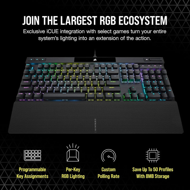 CORSAIR K70 MK.2 RGB CHERRY MX BROWN MECHANICAL GAMING KEYBOARD - SWIFT PERIPHERALS1092058